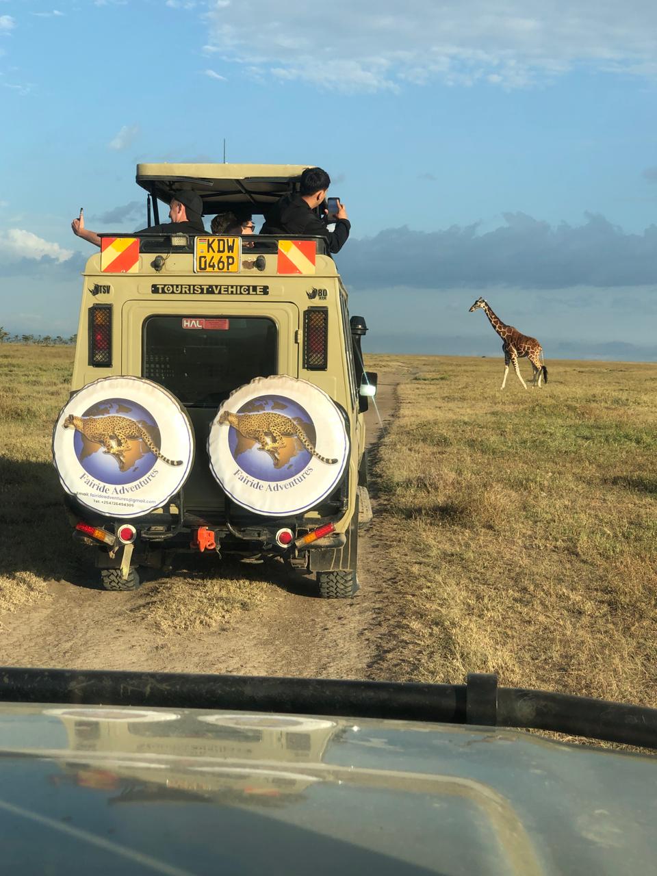Safari vehicle during a game drive in Maasai Mara