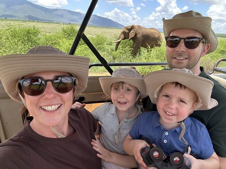 Family safari in Amboseli National park