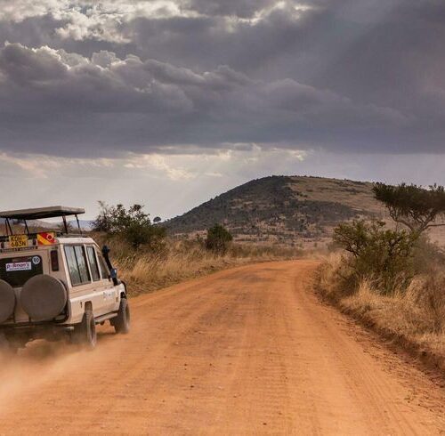 Safari vehicle during a 9 Days Kenya and Beach Safari